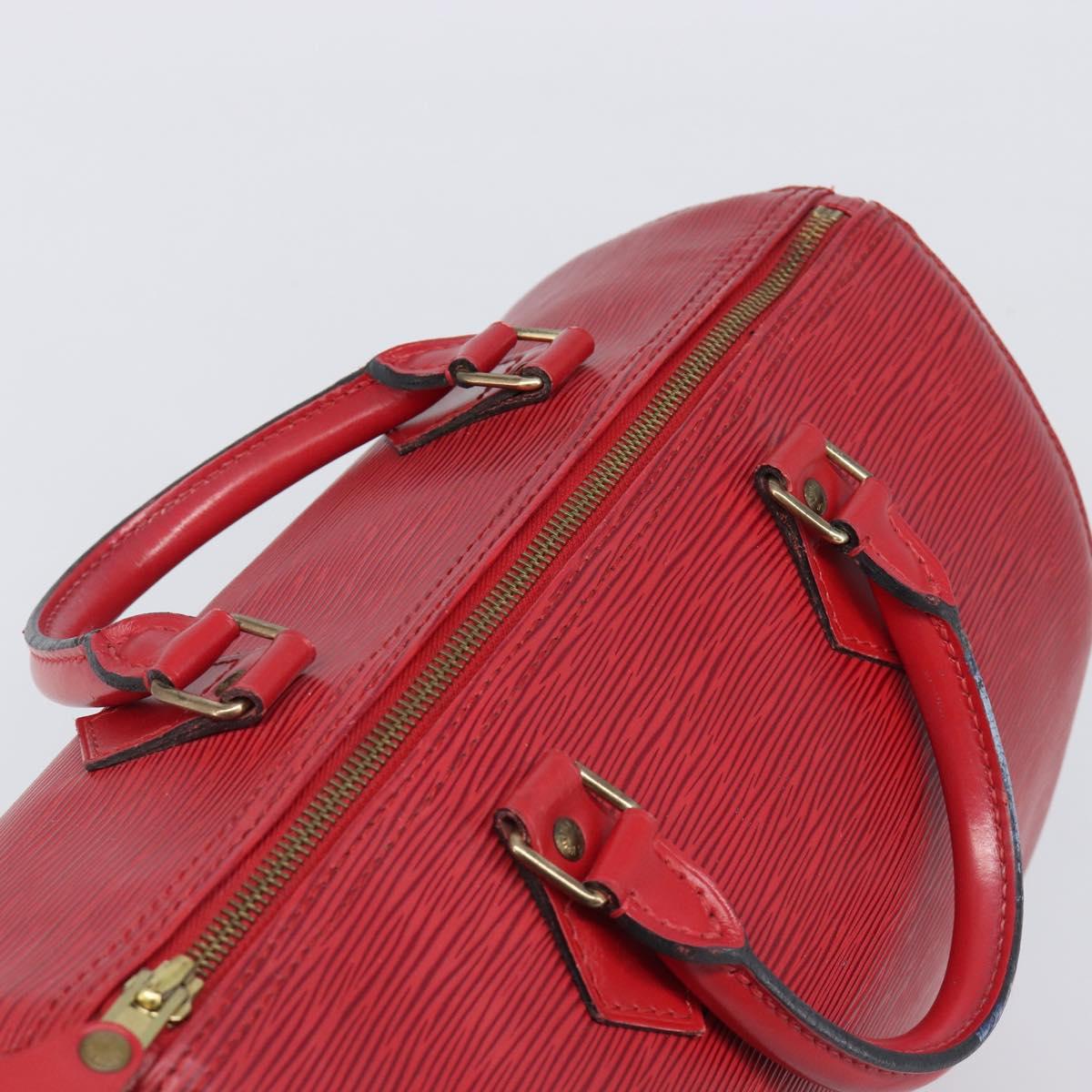 LOUIS VUITTON Epi Speedy 30 Hand Bag Castilian Red M43007 LV Auth ep15983A
