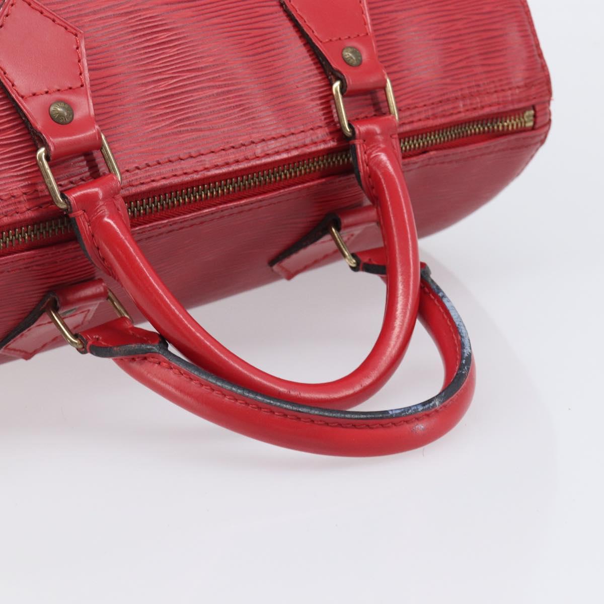 LOUIS VUITTON Epi Speedy 30 Hand Bag Castilian Red M43007 LV Auth ep15983A