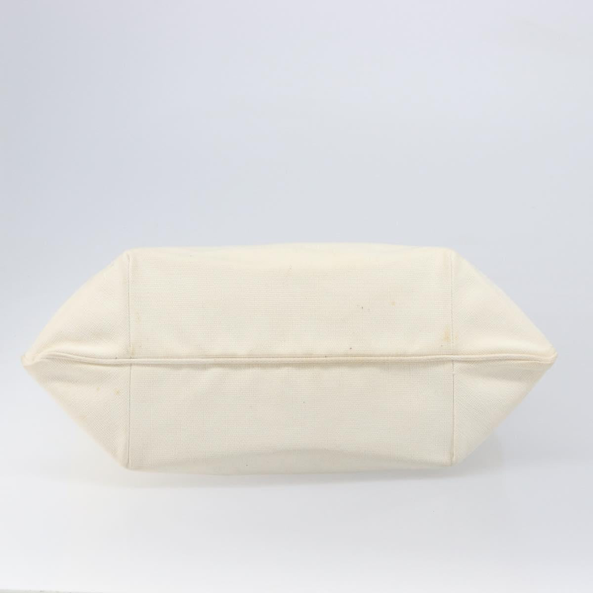 BOTTEGA VENETA Tote Bag Canvas Beige Gold Auth ep15985