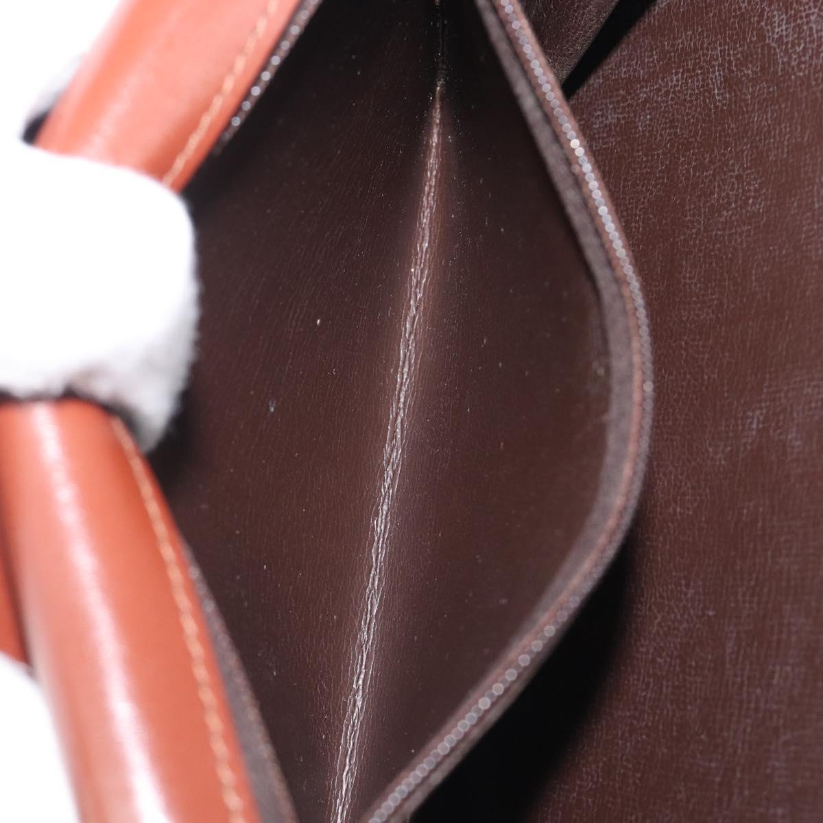 Christian Dior Hand Bag Leather Brown Gold Auth ep15988