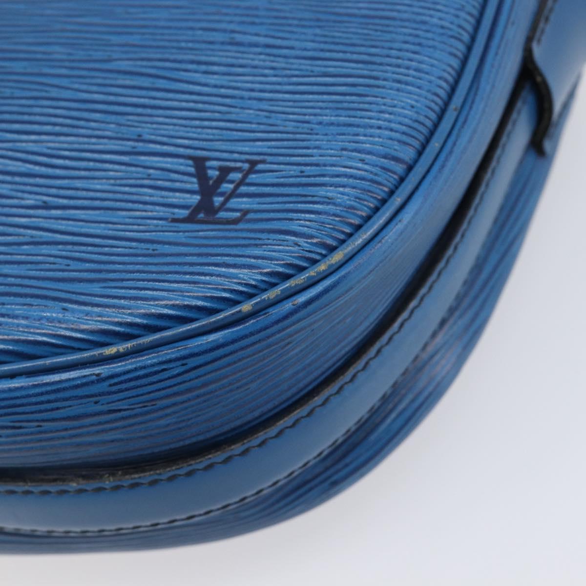 LOUIS VUITTON Epi Jeune Fille MM Shoulder Bag Toledo Blue M52155 LV Auth ep16006