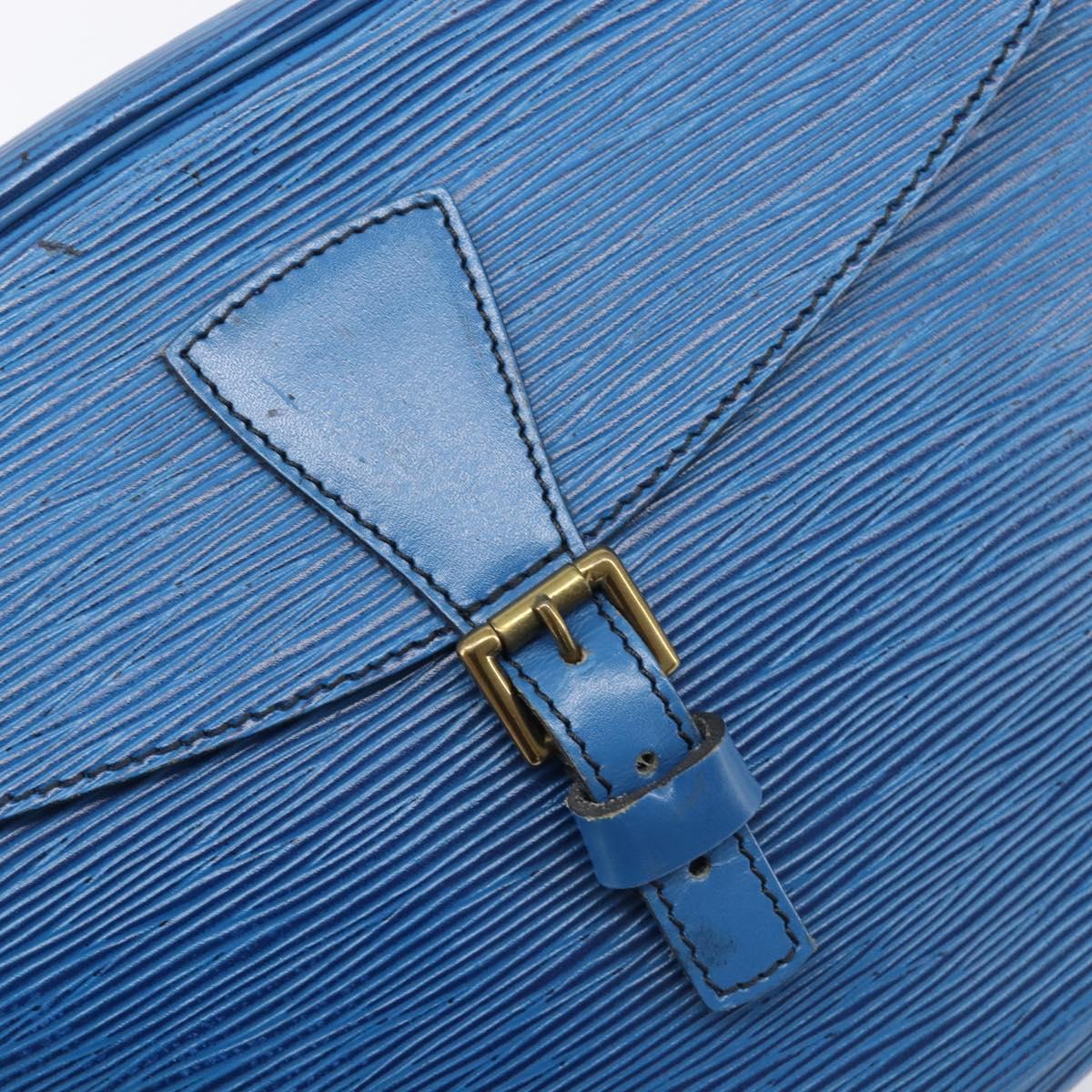 LOUIS VUITTON Epi Jeune Fille MM Shoulder Bag Toledo Blue M52155 LV Auth ep16006