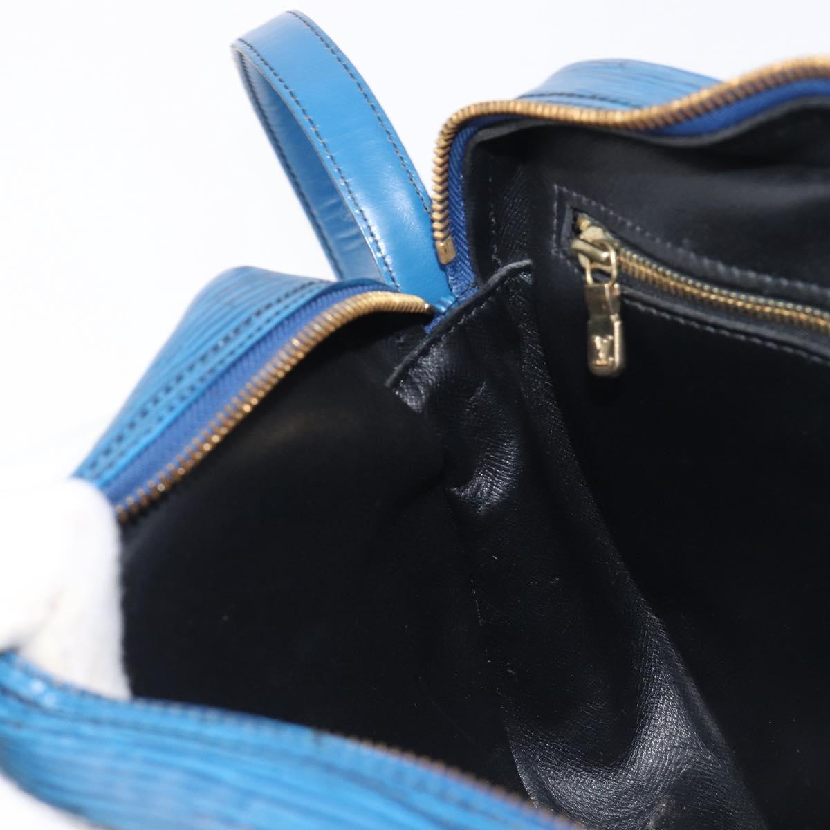 LOUIS VUITTON Epi Jeune Fille MM Shoulder Bag Toledo Blue M52155 LV Auth ep16006