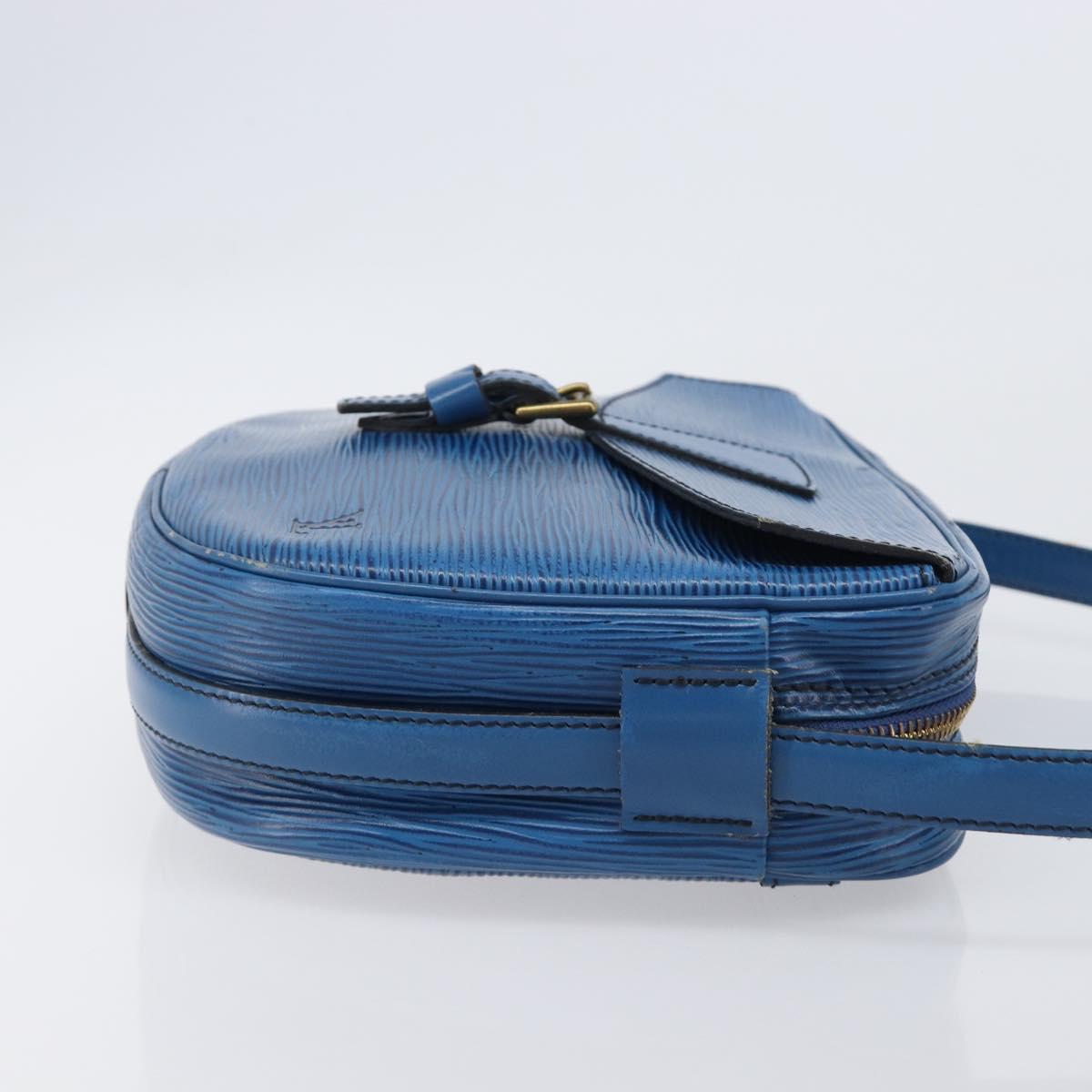 LOUIS VUITTON Epi Jeune Fille MM Shoulder Bag Toledo Blue M52155 LV Auth ep16006