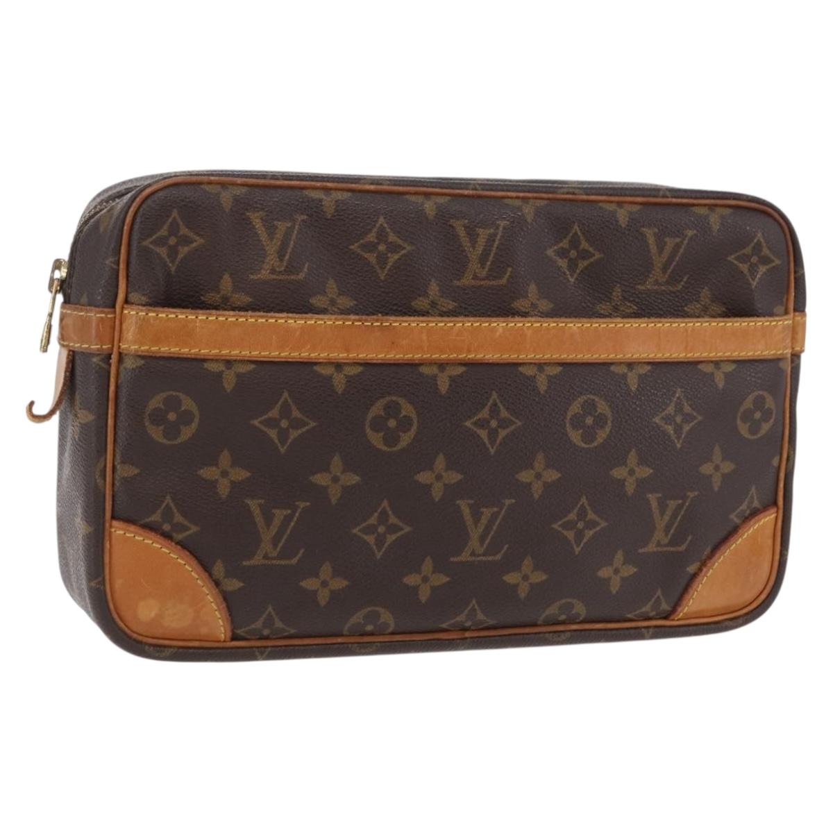 LOUIS VUITTON Monogram Compiegne 28 Clutch Bag M51845 LV Auth ep16014