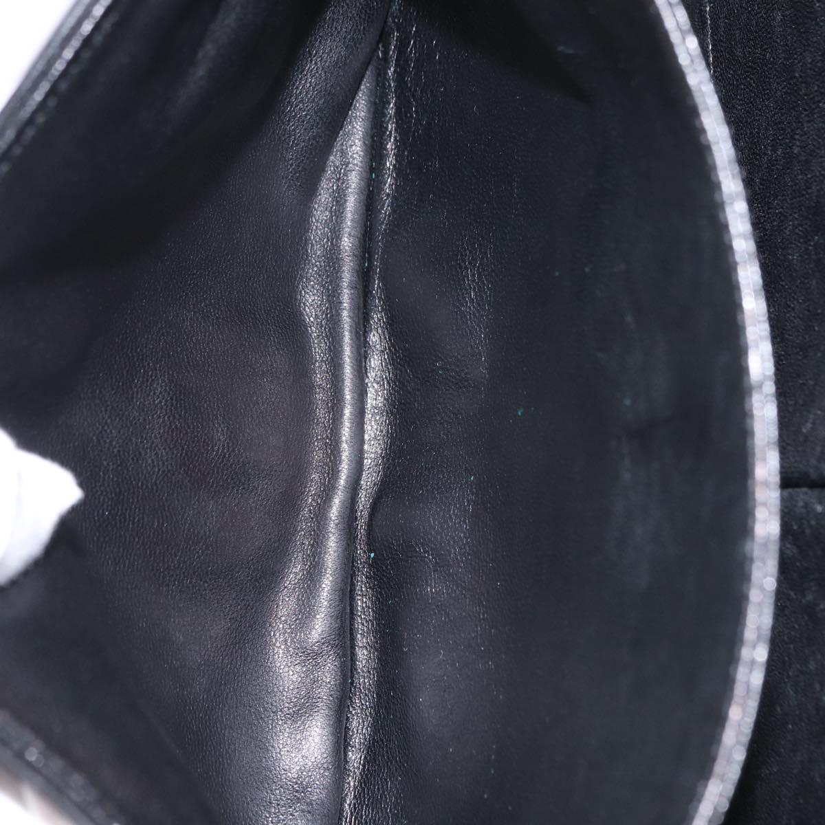 CELINE Shoulder Bag Leather Black Gold Auth ep16020A
