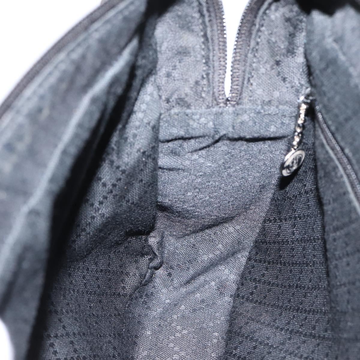 GUCCI Bamboo Hand Bag Nylon Black Silver 000 2040 0538 Auth ep16022