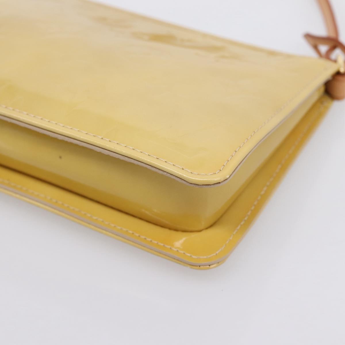 LOUIS VUITTON Monogram Vernis Lexington Pouch Beige M91010 LV Auth ep16024A