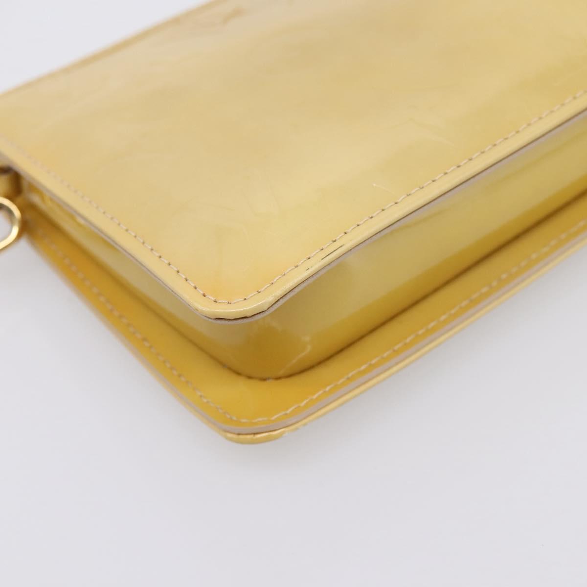 LOUIS VUITTON Monogram Vernis Lexington Pouch Beige M91010 LV Auth ep16024A