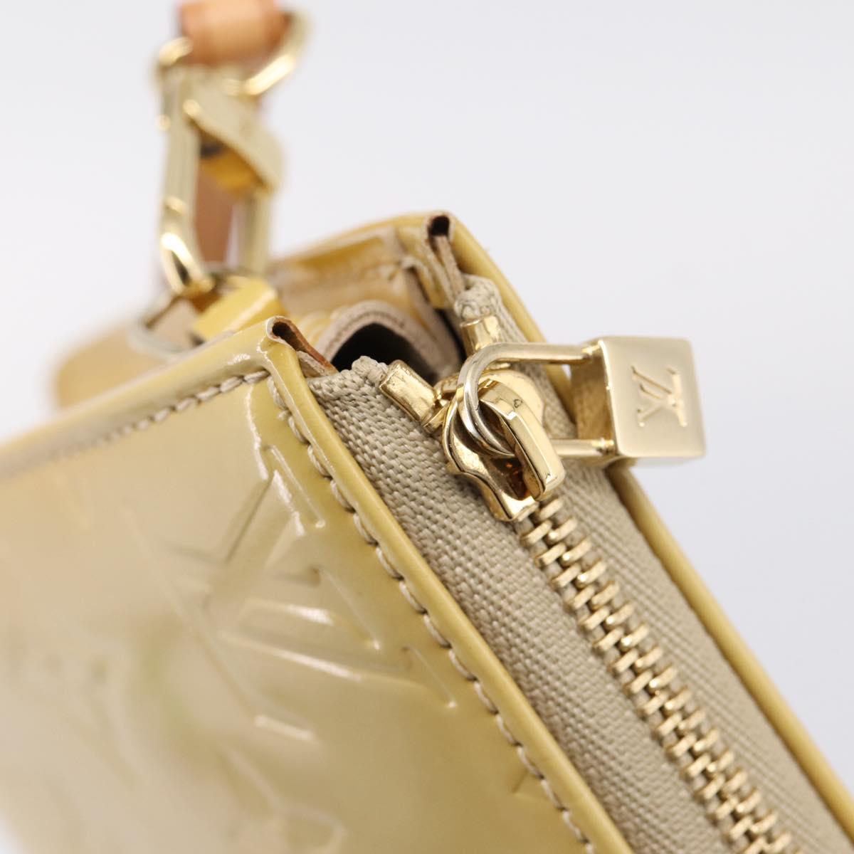 LOUIS VUITTON Monogram Vernis Lexington Pouch Beige M91010 LV Auth ep16024A