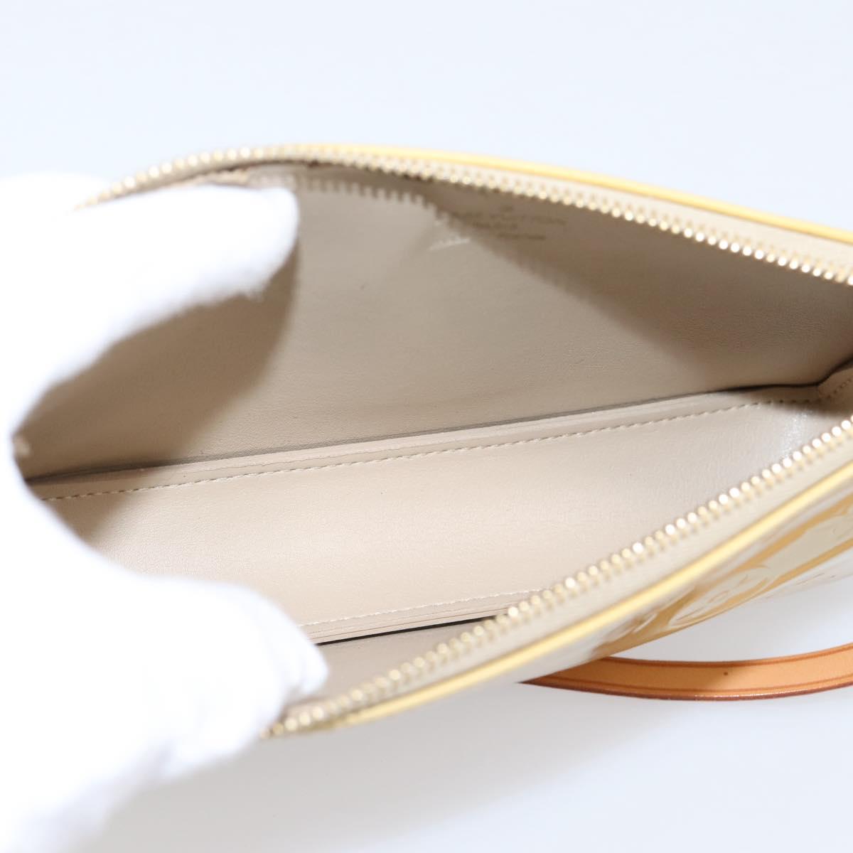 LOUIS VUITTON Monogram Vernis Lexington Pouch Beige M91010 LV Auth ep16024A