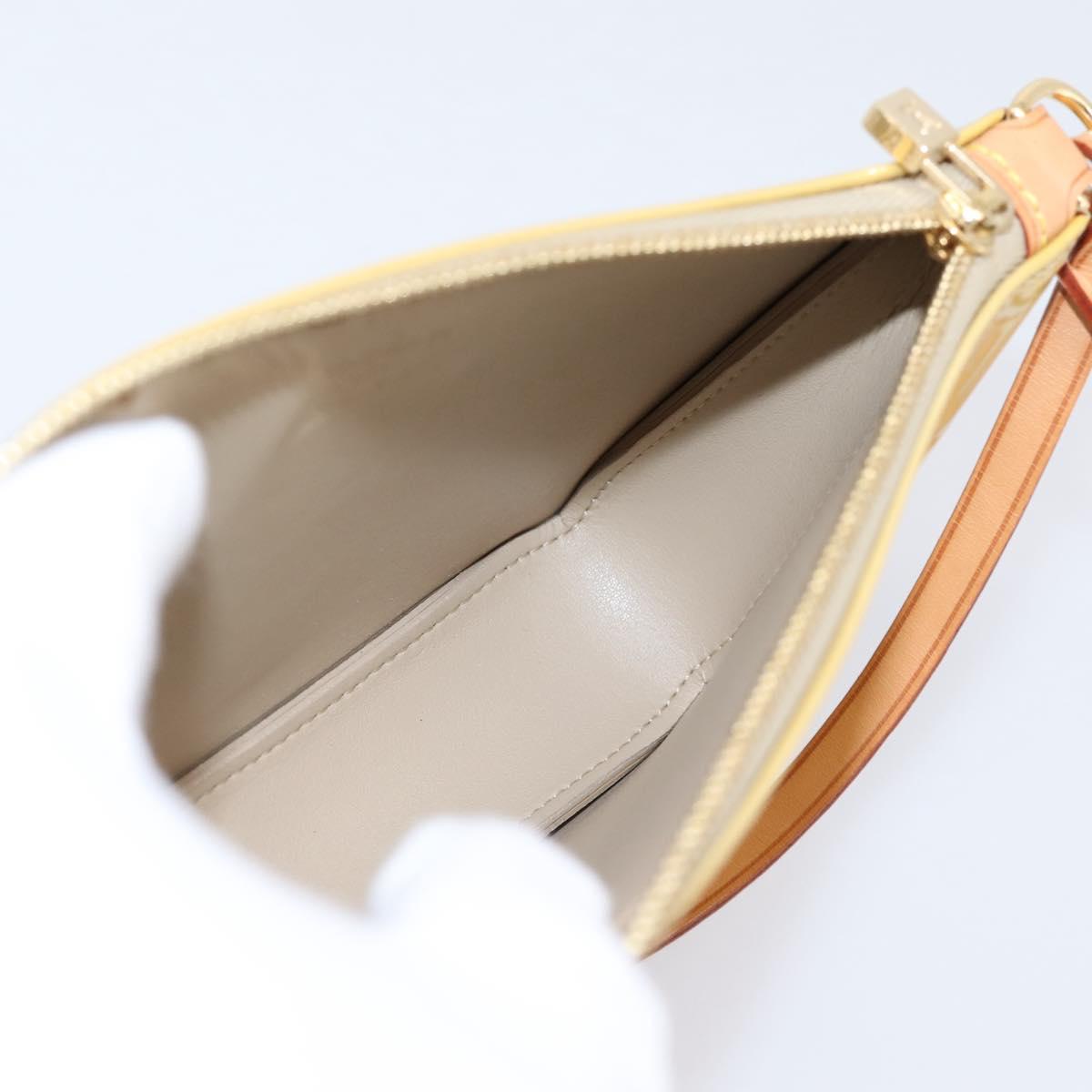 LOUIS VUITTON Monogram Vernis Lexington Pouch Beige M91010 LV Auth ep16024A