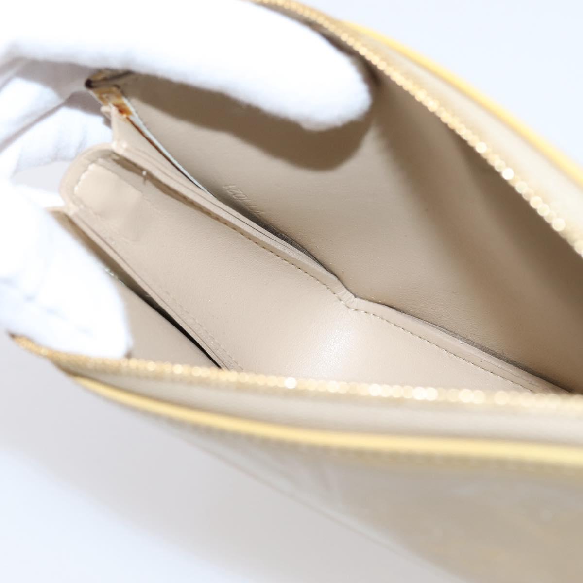 LOUIS VUITTON Monogram Vernis Lexington Pouch Beige M91010 LV Auth ep16024A