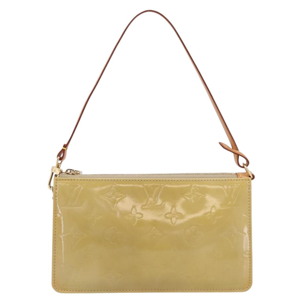 LOUIS VUITTON Monogram Vernis Lexington Pouch Beige M91010 LV Auth ep16024A