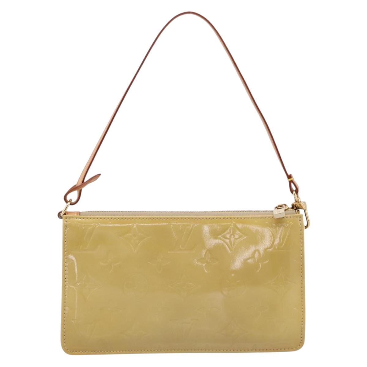 LOUIS VUITTON Monogram Vernis Lexington Pouch Beige M91010 LV Auth ep16024A