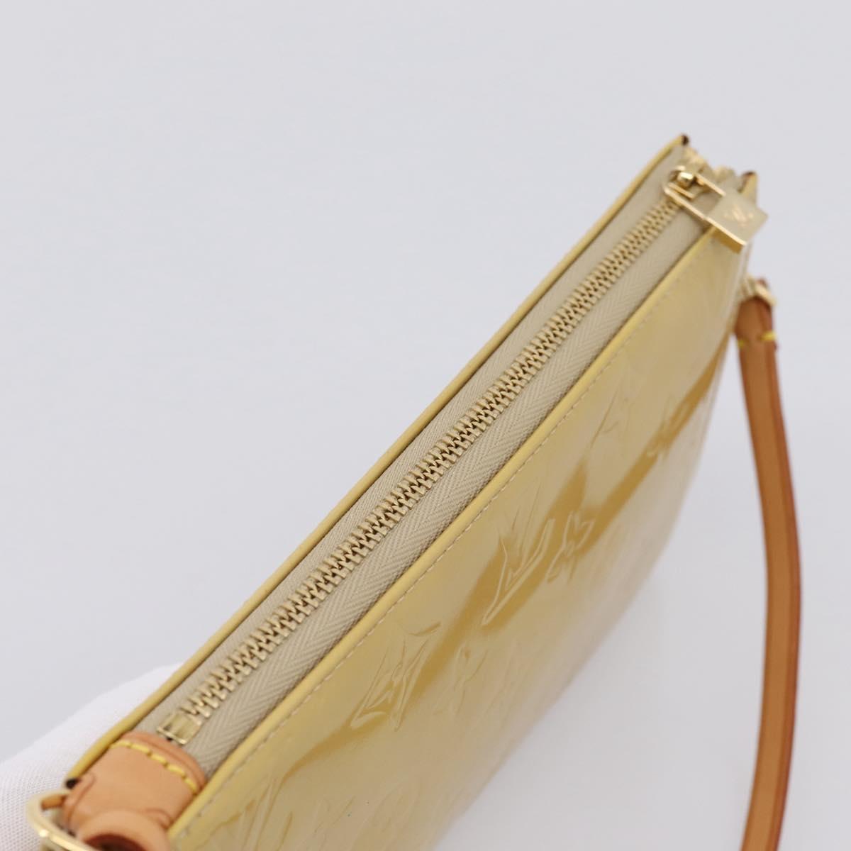 LOUIS VUITTON Monogram Vernis Lexington Pouch Beige M91010 LV Auth ep16024A