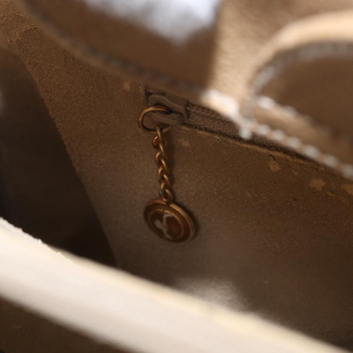 GUCCI Bamboo Hand Bag Leather Beige Gold 002 1186 0260 Auth ep16036