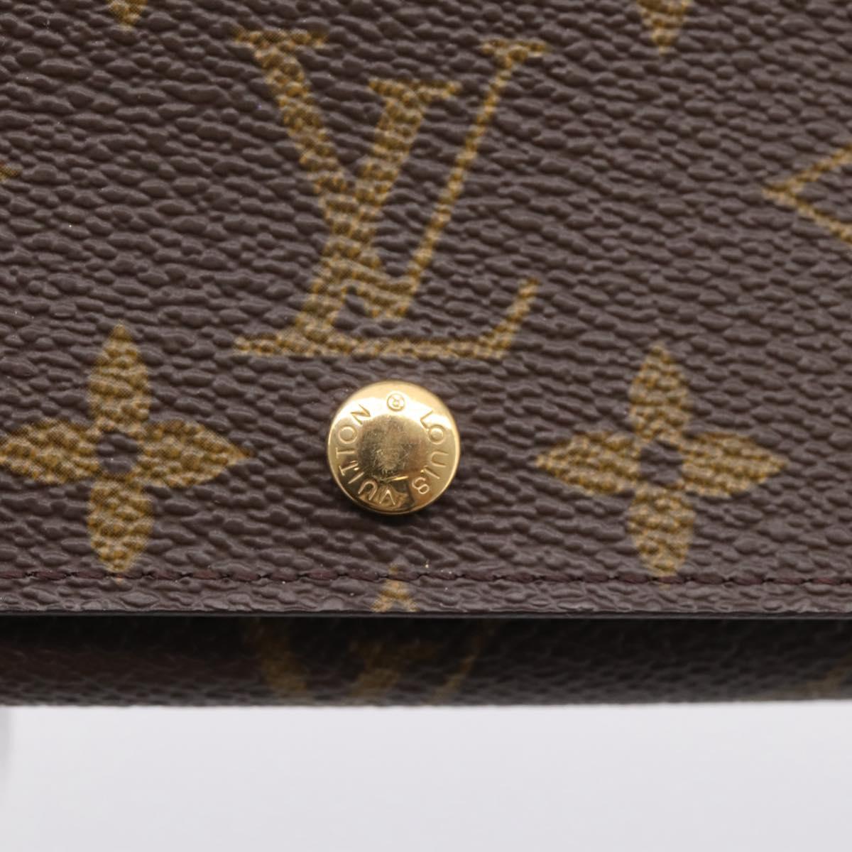LOUIS VUITTON Monogram Porte Monnaie Billets Tresor Wallet M61730 Auth ep16045A