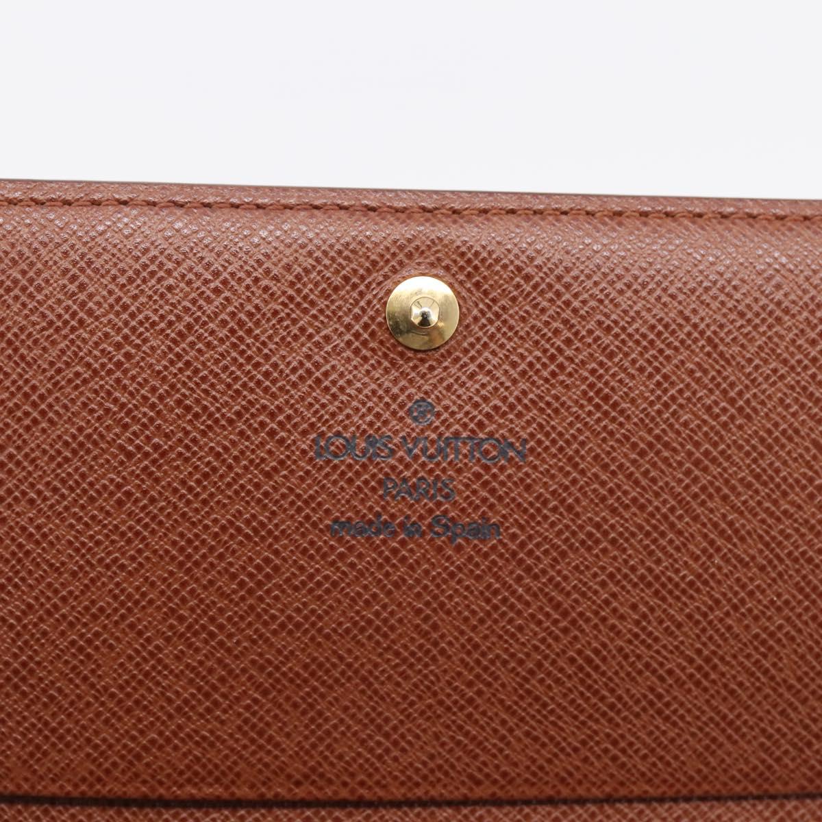 LOUIS VUITTON Monogram Porte Monnaie Billets Tresor Wallet M61730 Auth ep16045A