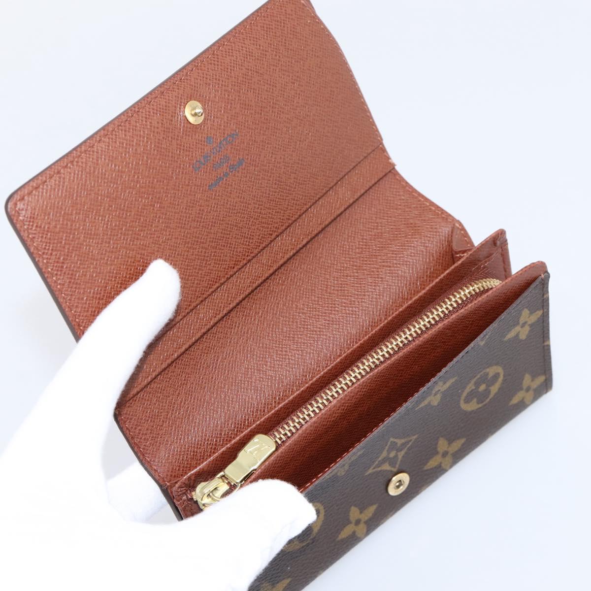 LOUIS VUITTON Monogram Porte Monnaie Billets Tresor Wallet M61730 Auth ep16045A