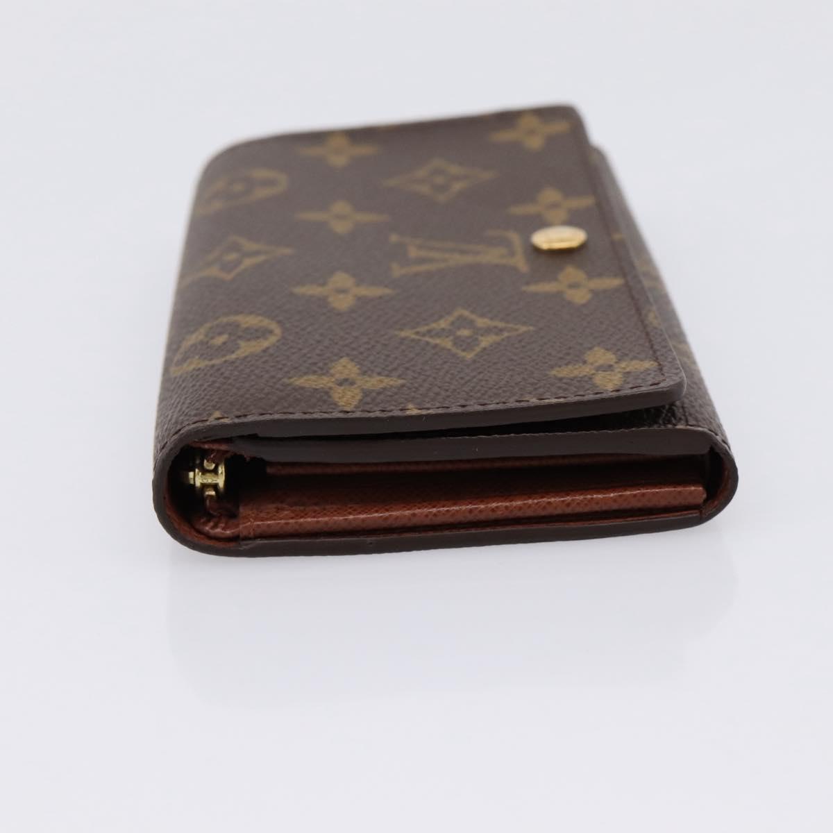 LOUIS VUITTON Monogram Porte Monnaie Billets Tresor Wallet M61730 Auth ep16045A