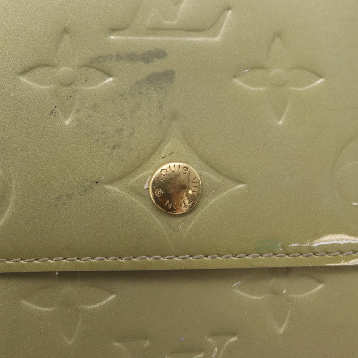 LOUIS VUITTON Monogram Vernis Walker Wallet Gris M91031 LV Auth ep16063
