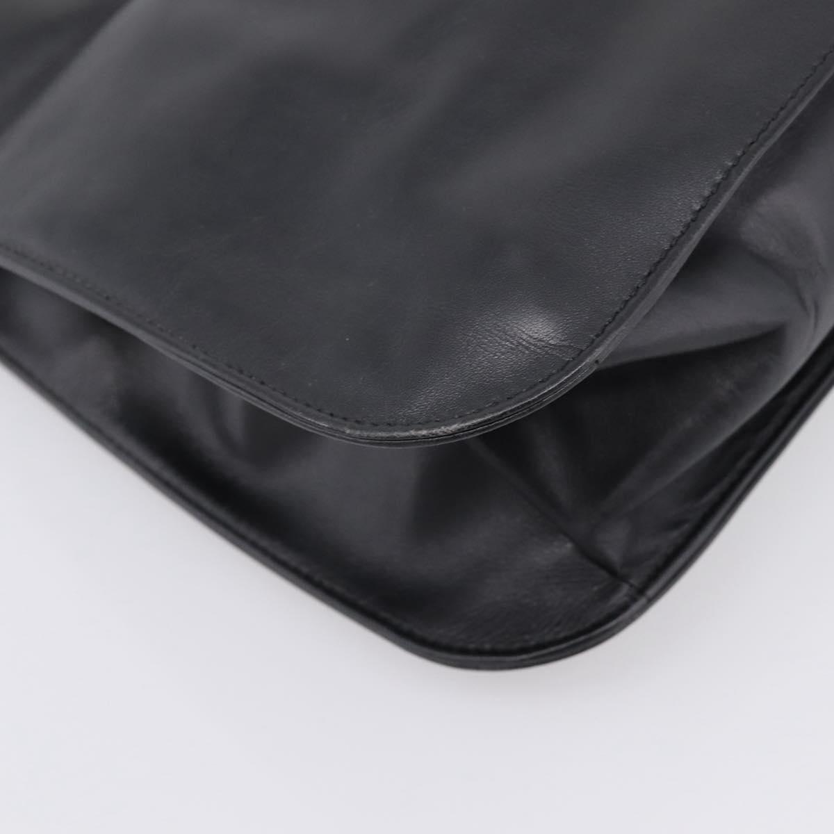 GUCCI Shoulder Bag Leather Black Silver 001 3167 Auth ep16066