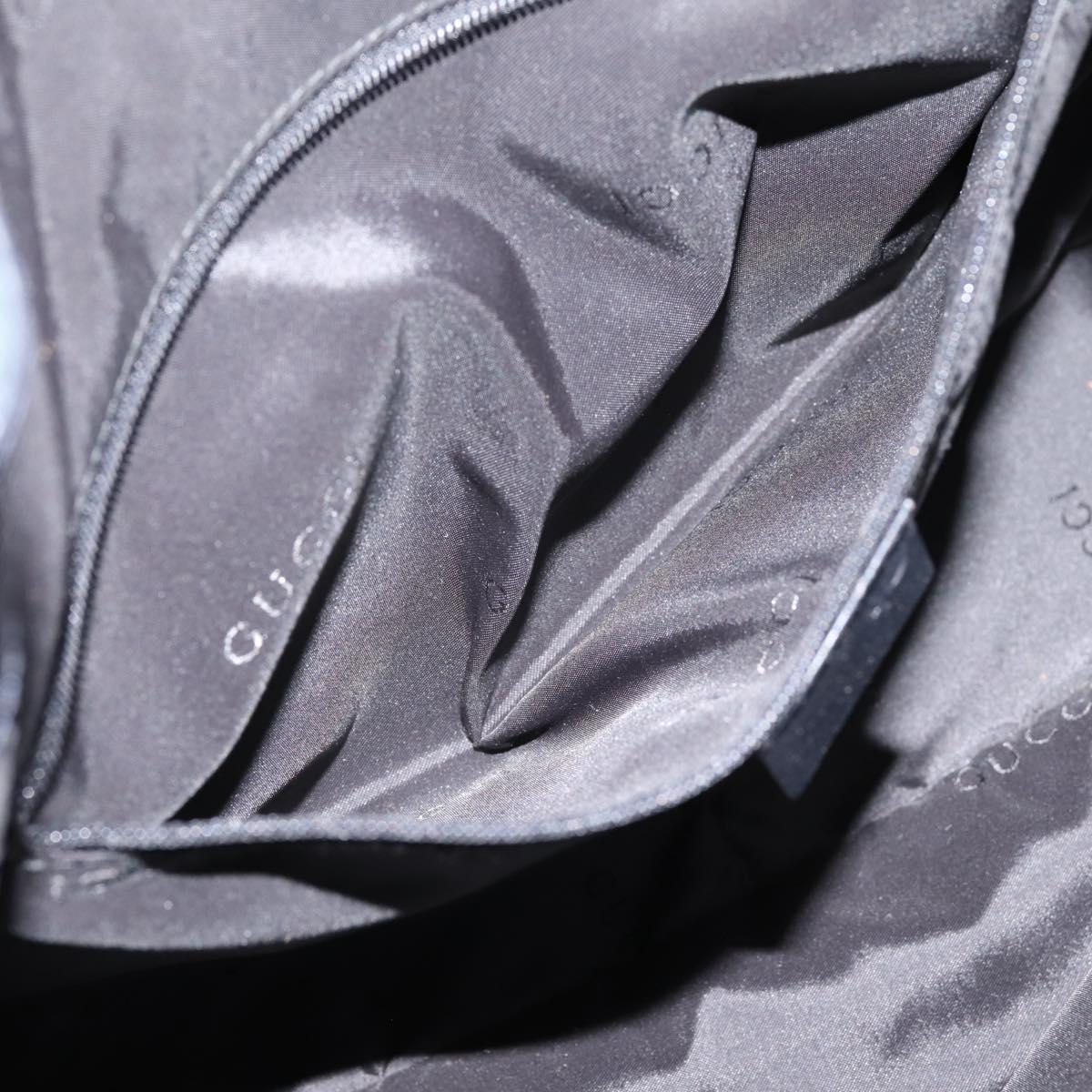 GUCCI Bamboo Hand Bag Nylon 2way Outlet Green Silver 001 1577 Auth ep16071