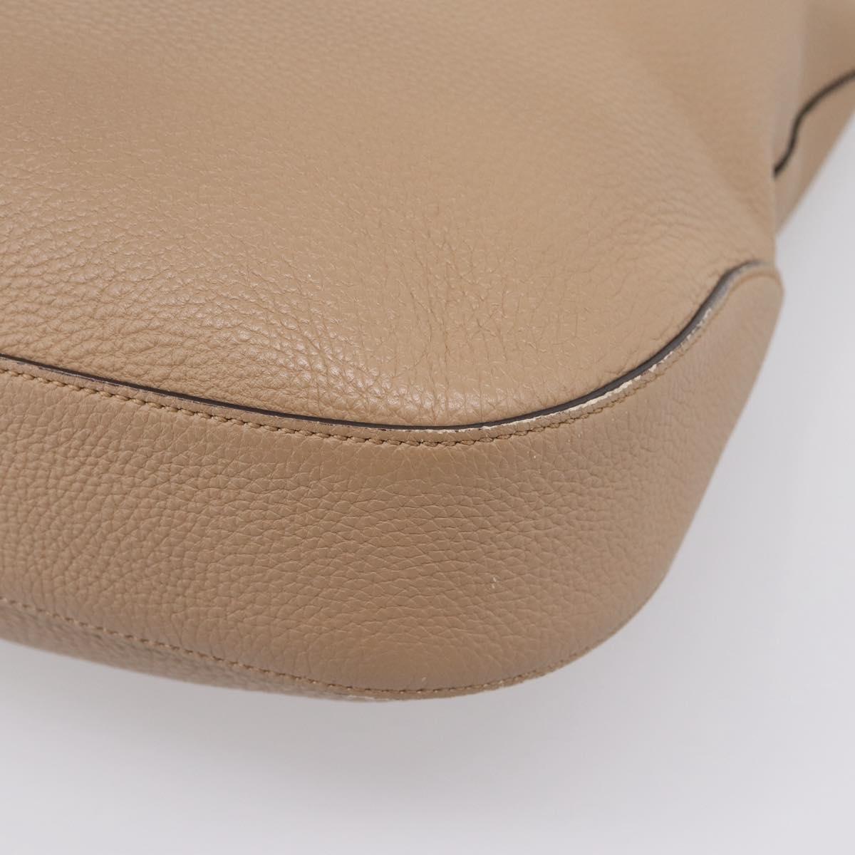 GUCCI Jackie Shoulder Bag Leather Beige Silver 362968 Auth ep16073V
