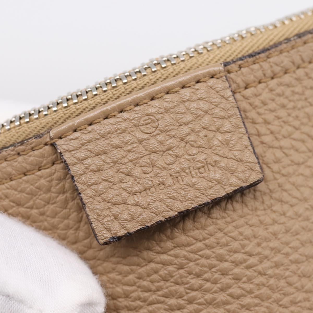 GUCCI Jackie Shoulder Bag Leather Beige Silver 362968 Auth ep16073V