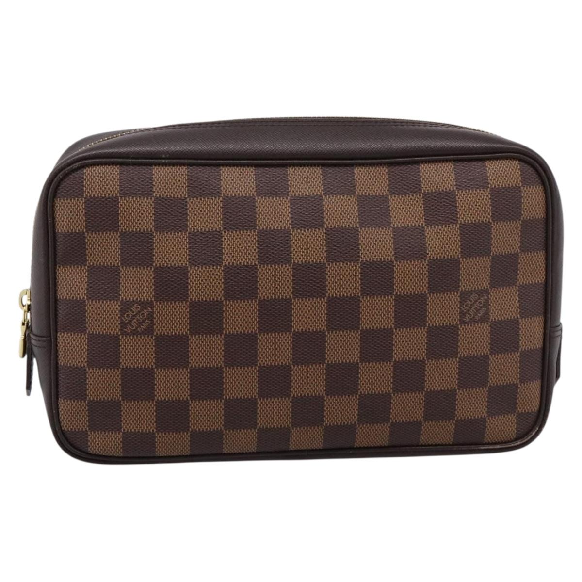 LOUIS VUITTON Damier Ebene Trousse Toilette 25 Clutch Bag N47624 Auth ep16077A