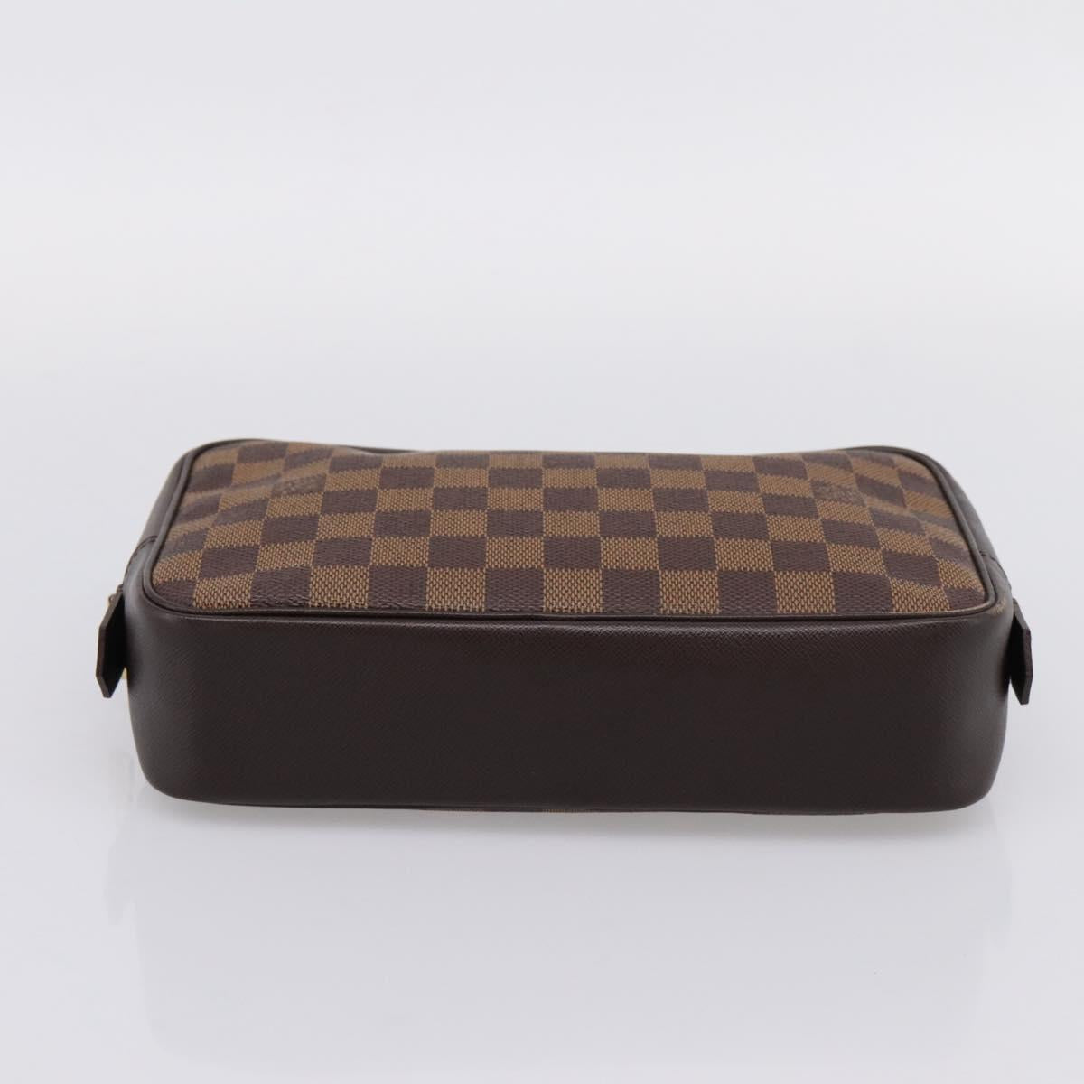 LOUIS VUITTON Damier Ebene Trousse Toilette 25 Clutch Bag N47624 Auth ep16077A