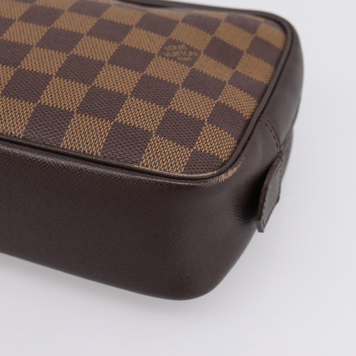 LOUIS VUITTON Damier Ebene Trousse Toilette 25 Clutch Bag N47624 Auth ep16077A