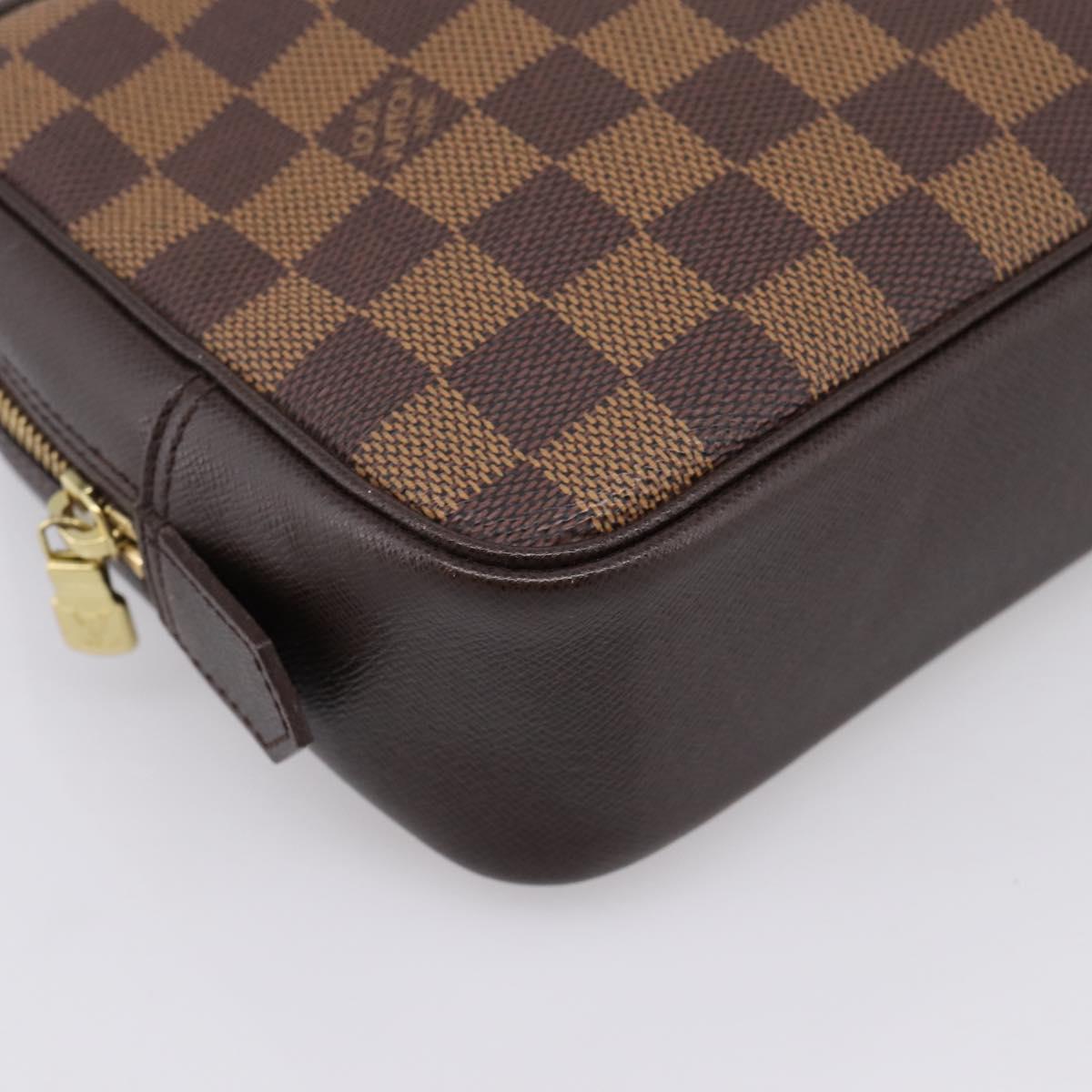 LOUIS VUITTON Damier Ebene Trousse Toilette 25 Clutch Bag N47624 Auth ep16077A