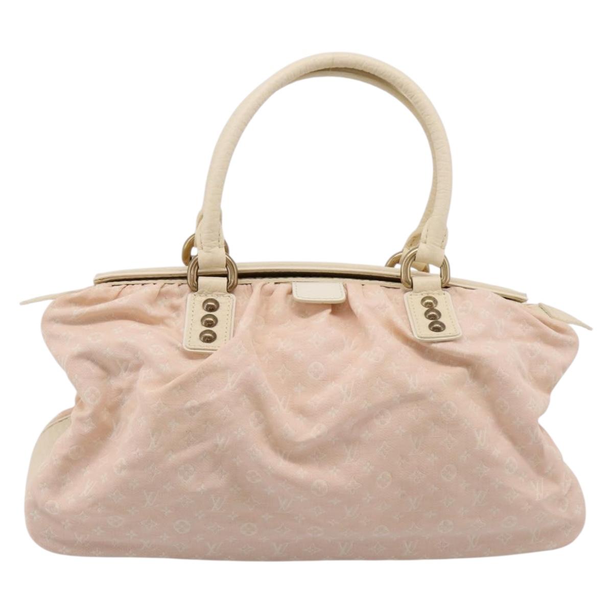 LOUIS VUITTON Monogram Mini Lin Trapeze GM Hand Bag Rose M40064 LV Auth ep16082