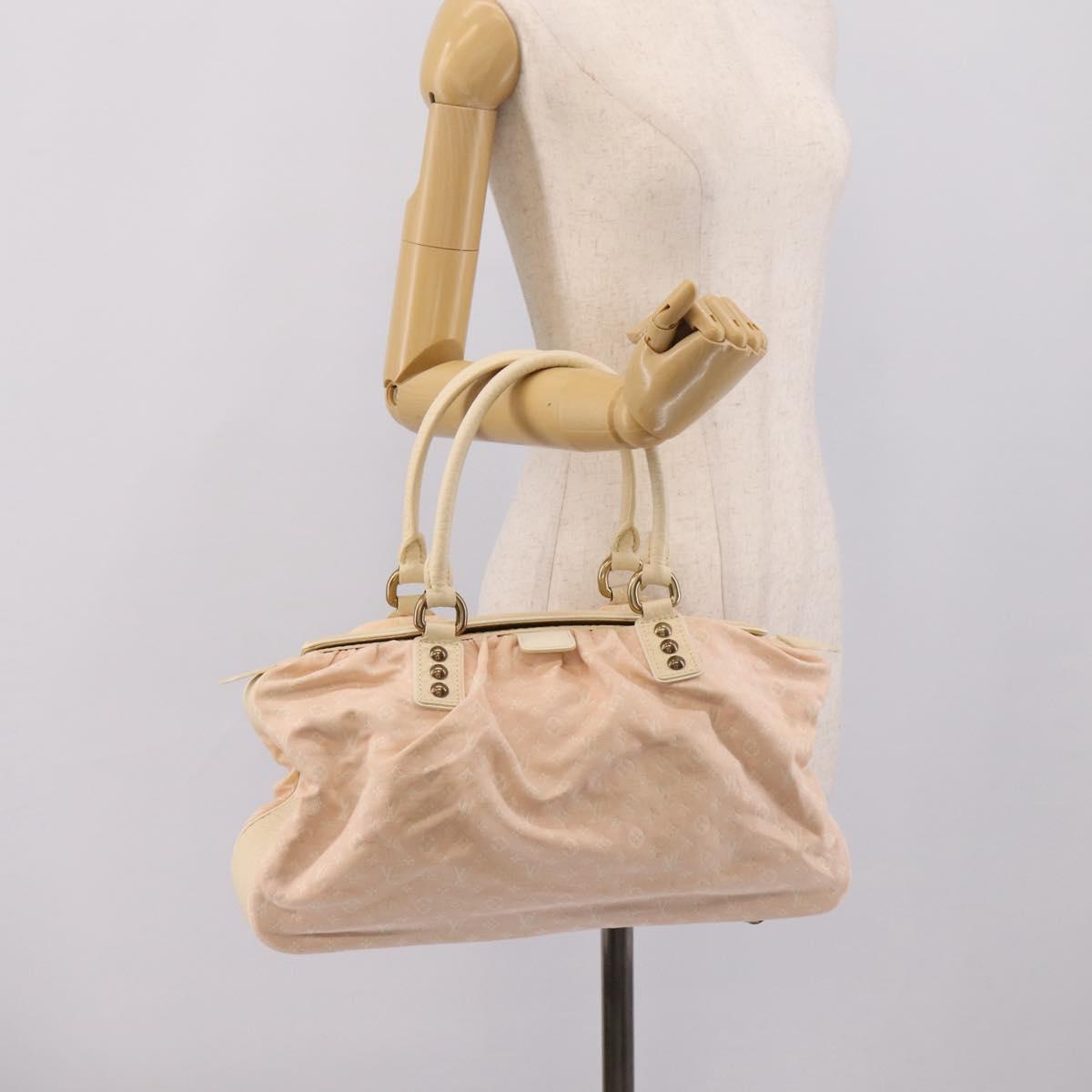 LOUIS VUITTON Monogram Mini Lin Trapeze GM Hand Bag Rose M40064 LV Auth ep16082