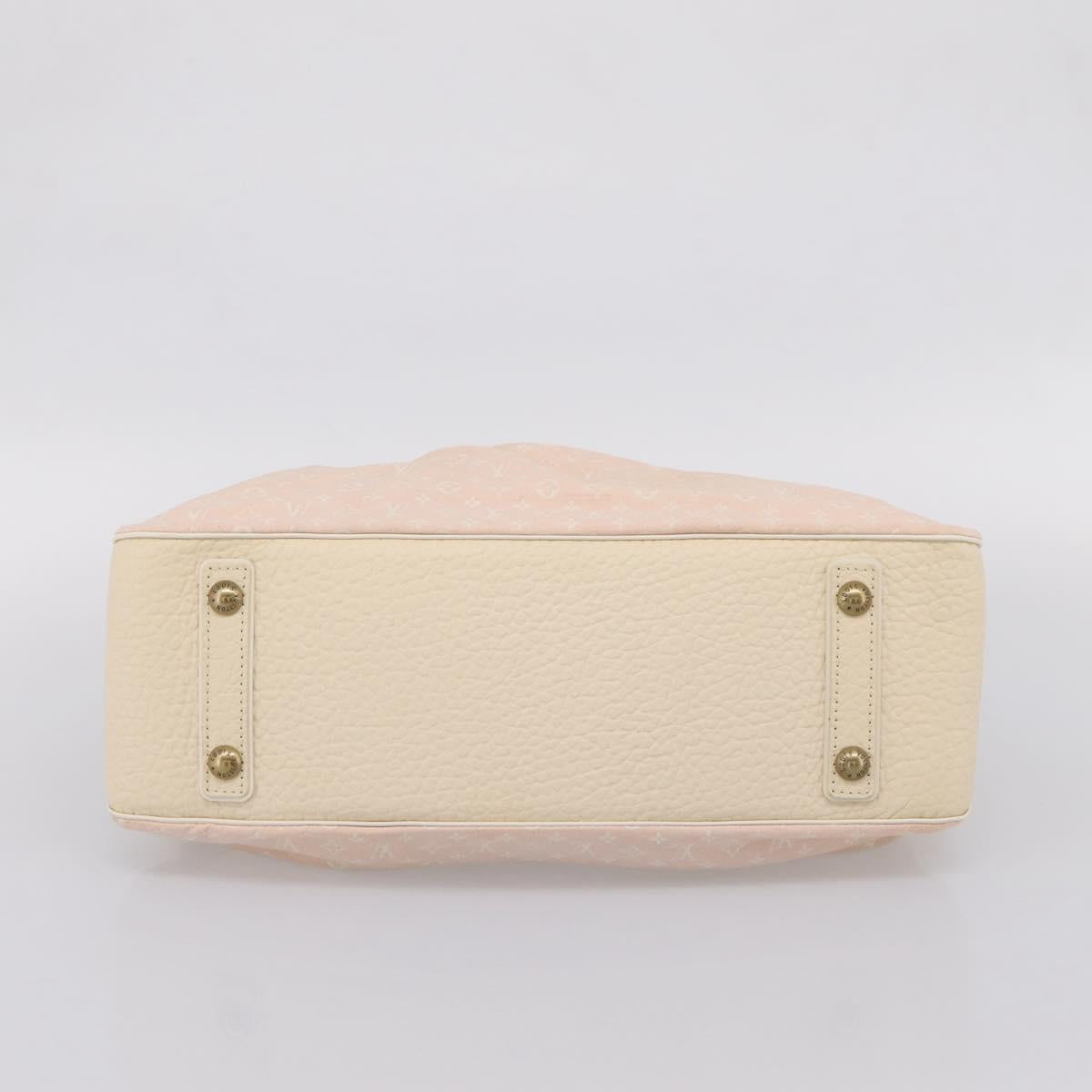 LOUIS VUITTON Monogram Mini Lin Trapeze GM Hand Bag Rose M40064 LV Auth ep16082
