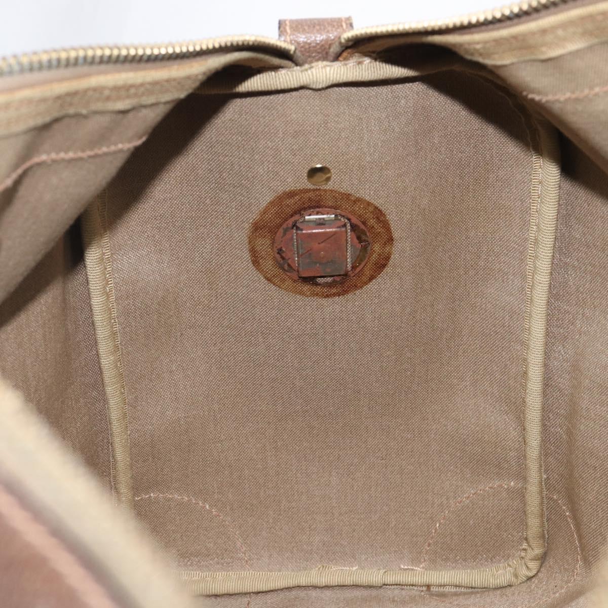 GUCCI GG Supreme Boston Bag PVC Beige Gold 24 012 468 50 Auth ep16084