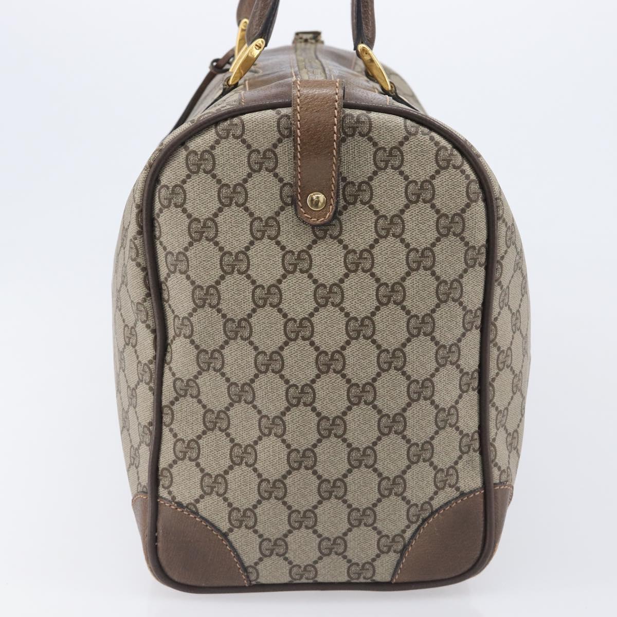 GUCCI GG Supreme Boston Bag PVC Beige Gold 24 012 468 50 Auth ep16084