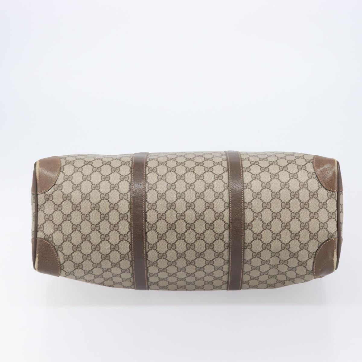 GUCCI GG Supreme Boston Bag PVC Beige Gold 24 012 468 50 Auth ep16084