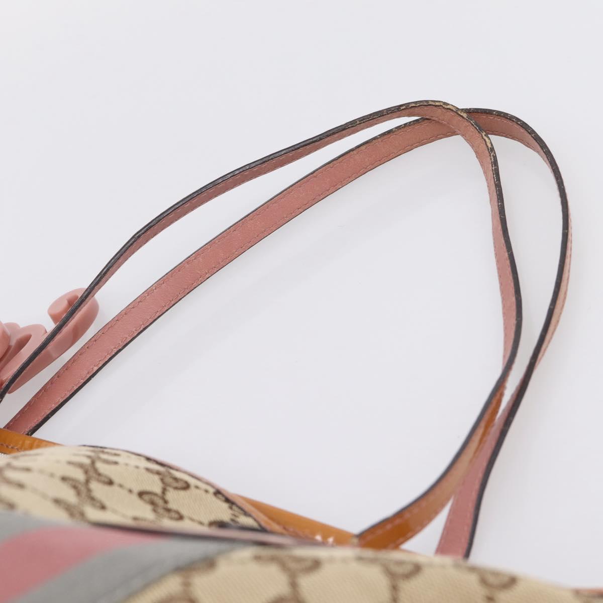 GUCCI GG Canvas Tote Bag Beige Gold 211970 Auth ep16087