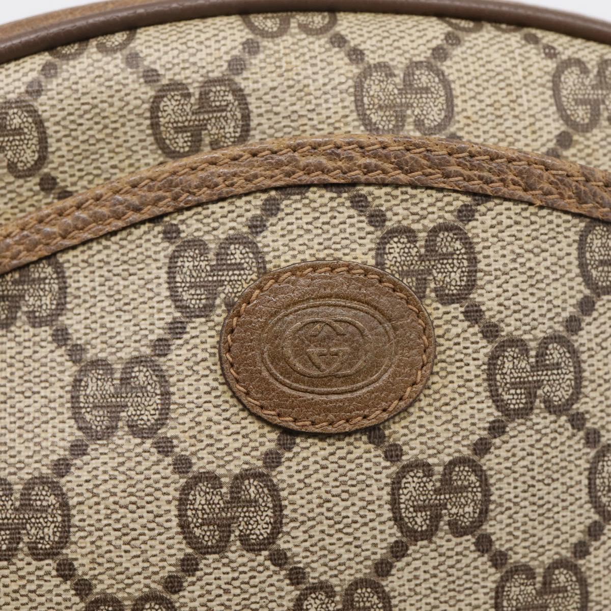 GUCCI GG Supreme Shoulder Bag PVC Beige Gold 116 02 606 Auth ep16088