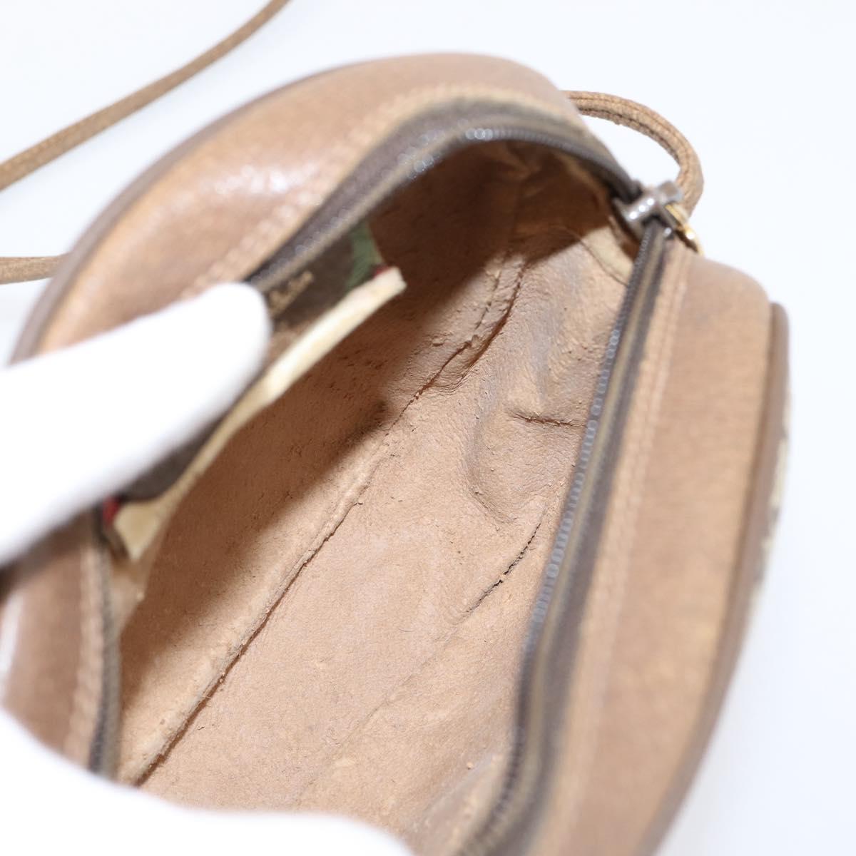 GUCCI GG Supreme Shoulder Bag PVC Beige Gold 116 02 606 Auth ep16088