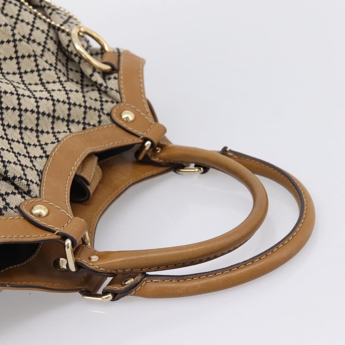 GUCCI Diamante Sukey Hand Bag Canvas Beige Gold 211944 Auth ep16091