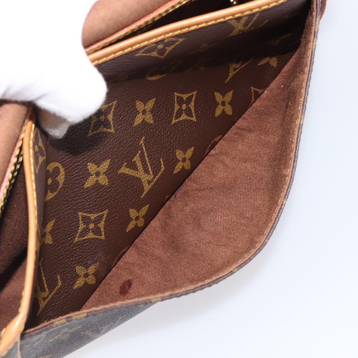 LOUIS VUITTON Monogram Gibeciere PM Shoulder Bag M42248 LV Auth ep16092A