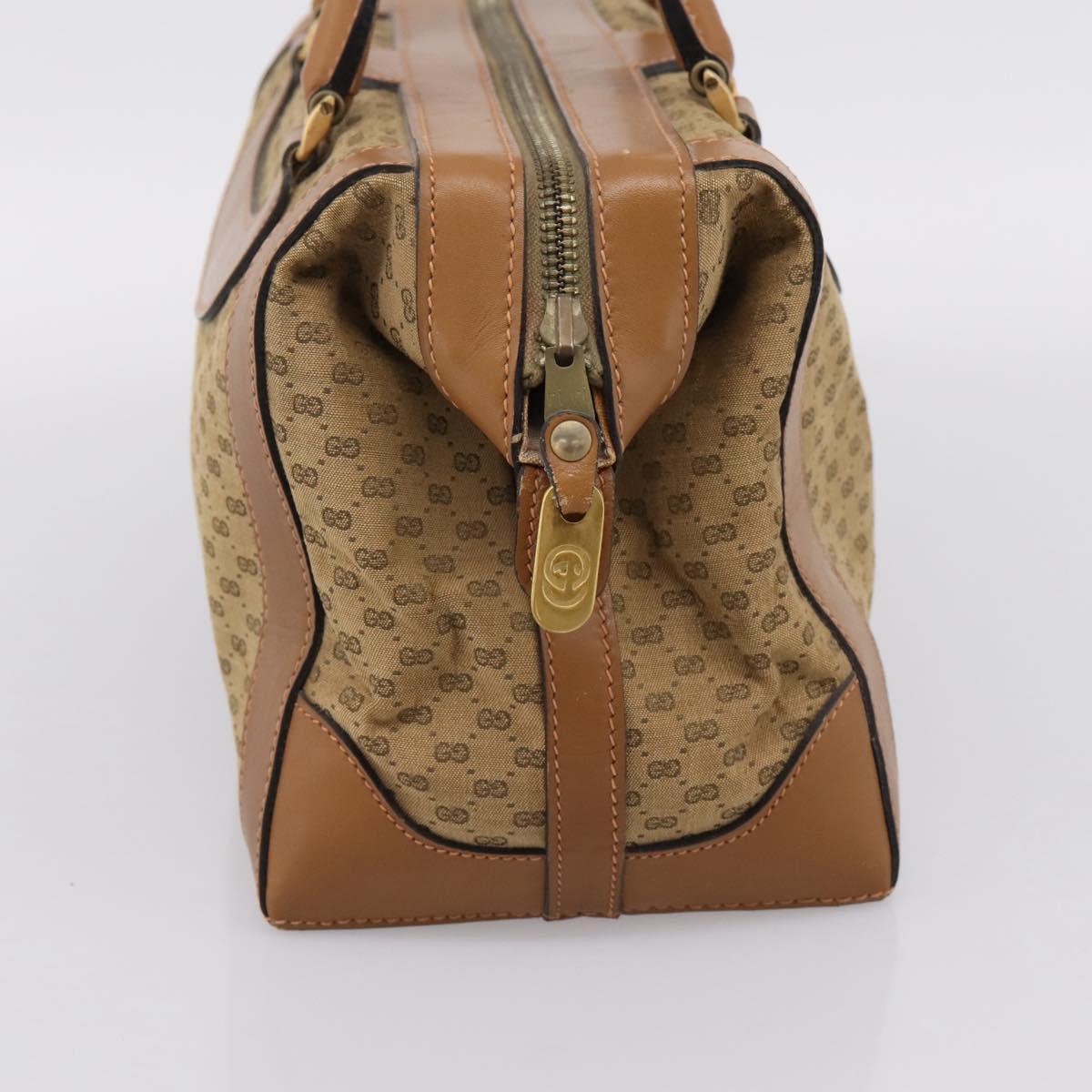 GUCCI Micro GG Supreme Hand Bag Beige Gold Auth ep16098