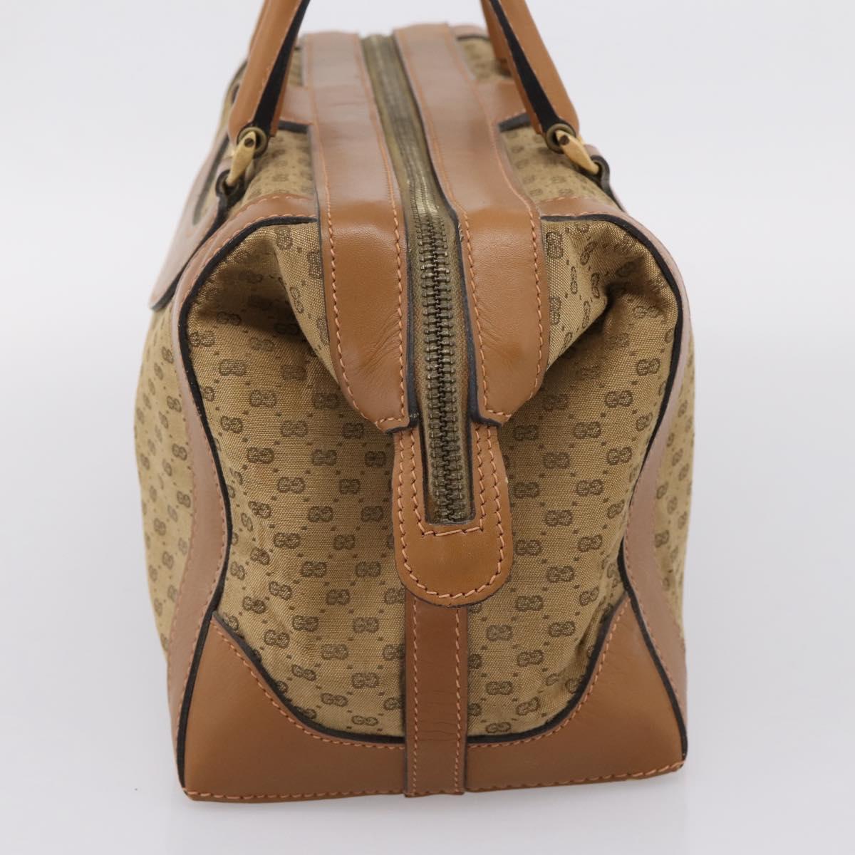 GUCCI Micro GG Supreme Hand Bag Beige Gold Auth ep16098