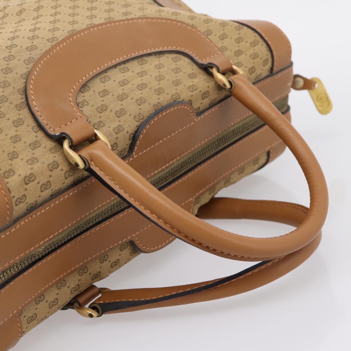 GUCCI Micro GG Supreme Hand Bag Beige Gold Auth ep16098
