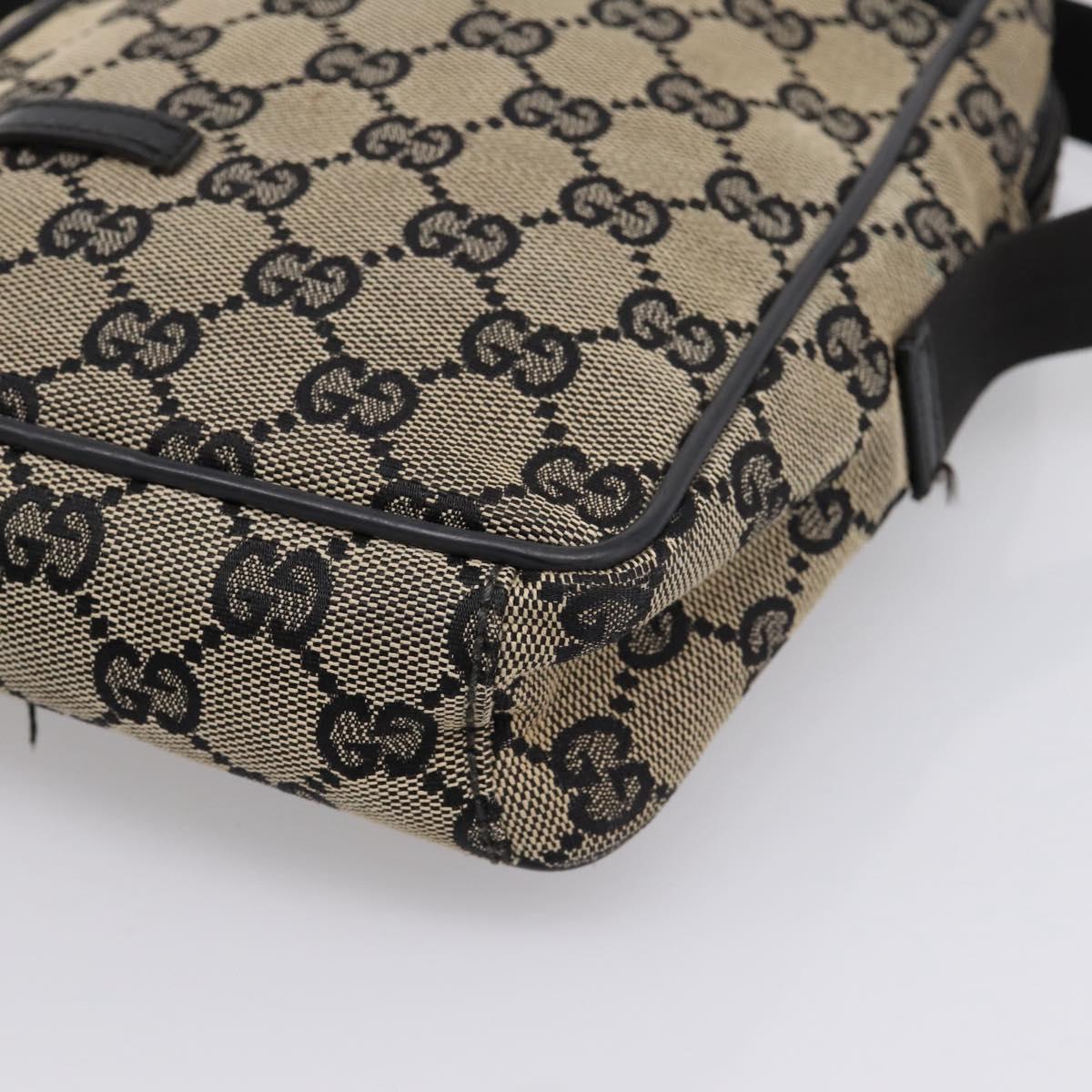 GUCCI GG Canvas Shoulder Bag Beige Silver 018 1619 Auth ep16101