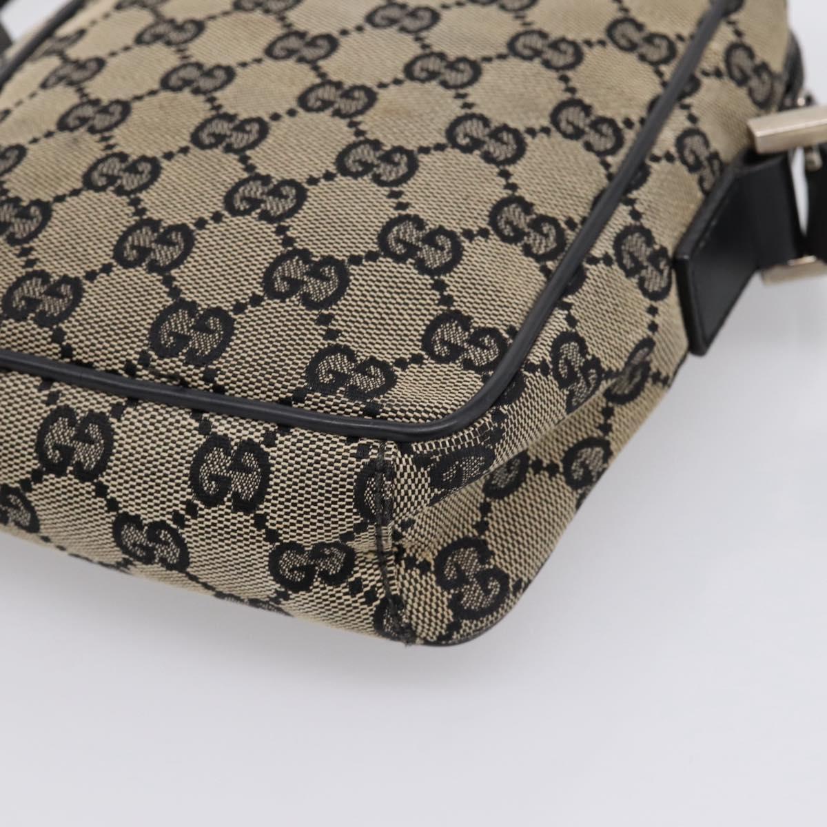 GUCCI GG Canvas Shoulder Bag Beige Silver 018 1619 Auth ep16101